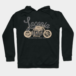 100th Anniversary Laconia Motorcycle Week New Hampshire - grey font Hoodie